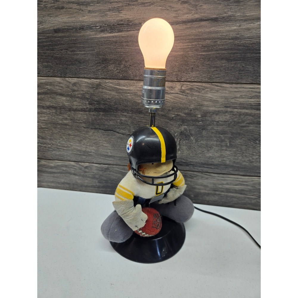 Vintage Pittsburgh Steelers Football Player Plush Table Lamp NFL‎ Sports 1980's